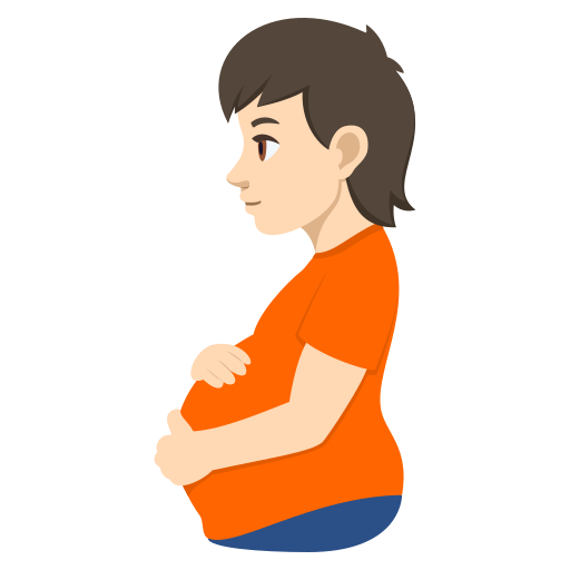 Вагітна людина: дуже світлий тон шкіри для JoyPixels 10.0