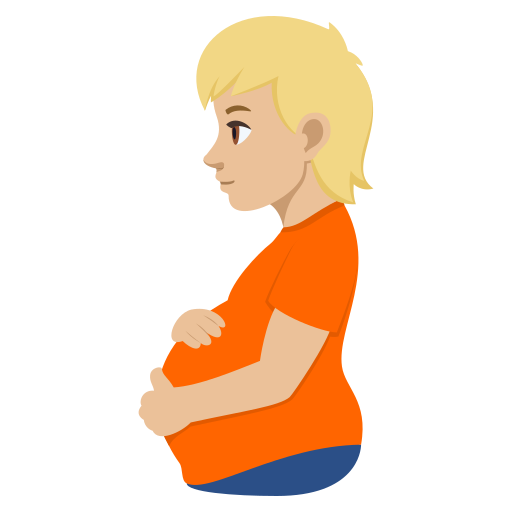 Вагітна людина: світлий тон шкіри для JoyPixels 10.0