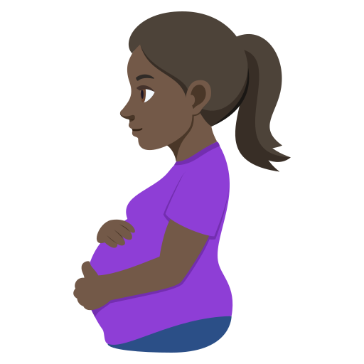Mulher grávida: Tom de Pele Escura para JoyPixels 10.0