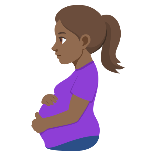 Grávida: Pele Morena Escura para JoyPixels 10.0