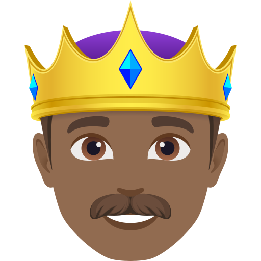 Príncipe: Pele Morena Escura para JoyPixels 10.0