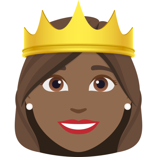 Princesa: Pele Morena Escura para JoyPixels 10.0