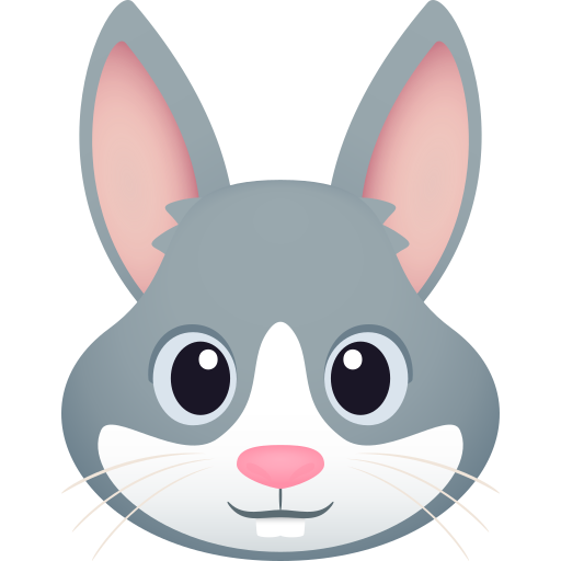 Морда кролика для JoyPixels 10.0