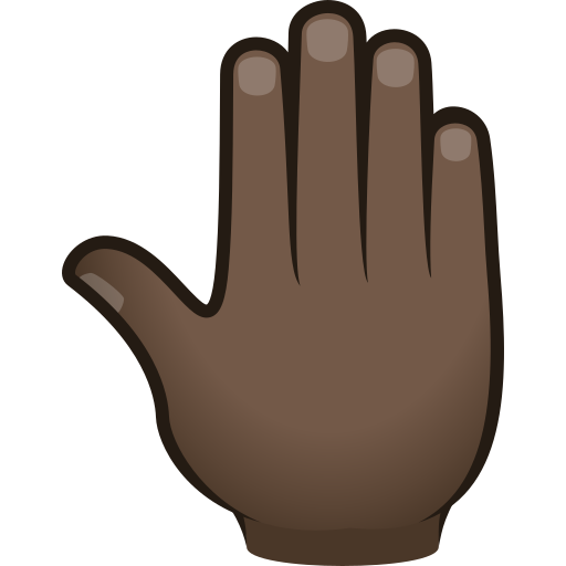 Dorso Da Mão Levantado: Pele Escura para JoyPixels 10.0