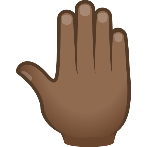 Raised Back of Hand: Medium-Dark Skin Tone for JoyPixels 10.0