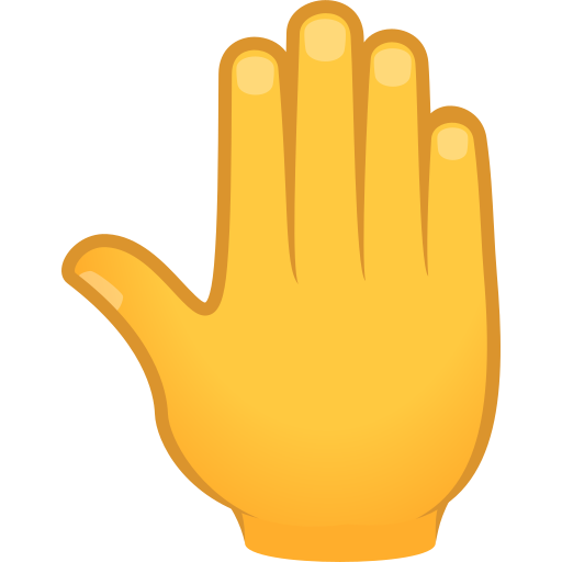 Піднята рука для JoyPixels 10.0