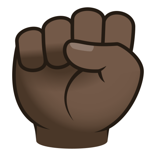 Punho Levantado: Pele Escura para JoyPixels 10.0