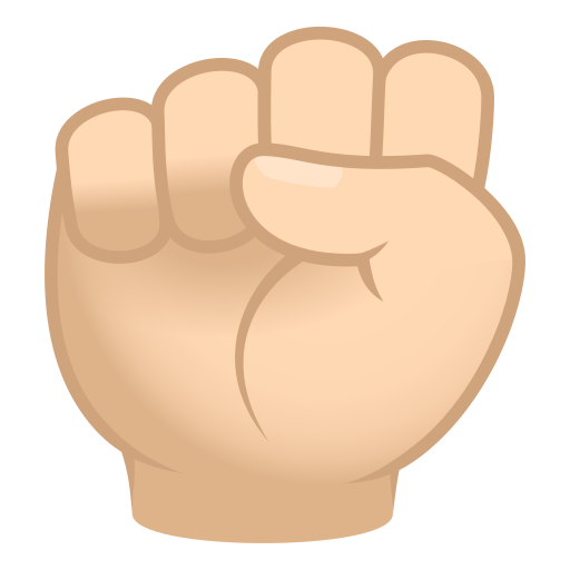 Punho Levantado: Pele Clara para JoyPixels 10.0