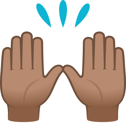 Mãos Para Cima: Pele Morena para JoyPixels 10.0