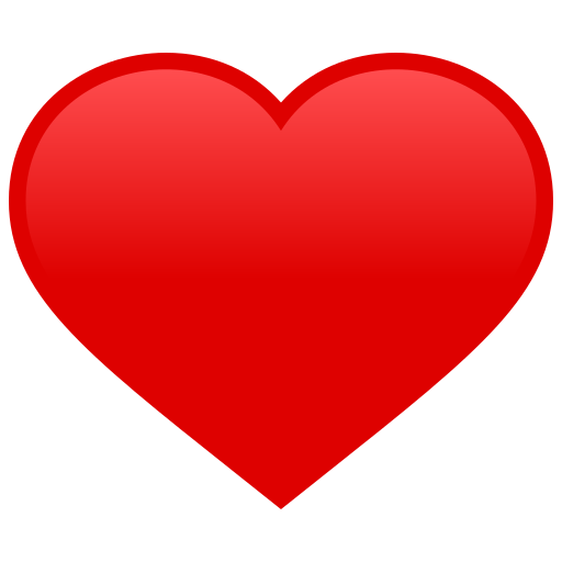 Kırmızı kalp için JoyPixels 10.0