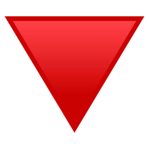 Трикутник вершиною вниз для JoyPixels 10.0