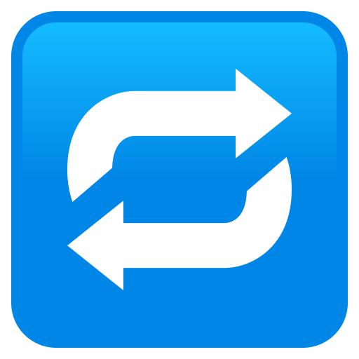 घड़ी की दिशा में तीर JoyPixels 10.0 के लिए