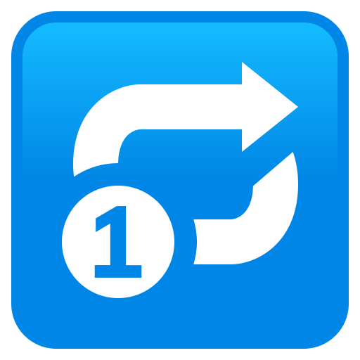 Botão De Repetir Uma Única Faixa para JoyPixels 10.0