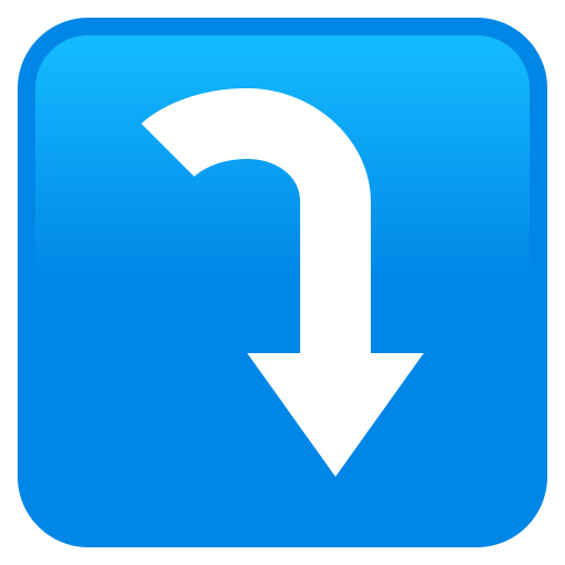 Seta Para A Direita Curvada Para Baixo para JoyPixels 10.0