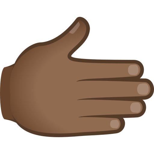 Mão Para A Direita: Pele Morena Escura para JoyPixels 10.0