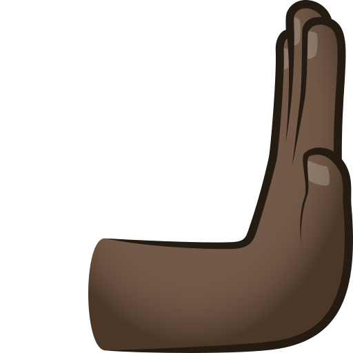 Штовхаюча рука вправо: темний тон шкіри для JoyPixels 10.0