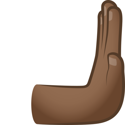 Штовхаюча рука вправо: середньо-темний тон шкіри для JoyPixels 10.0