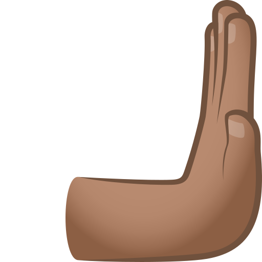 <p>Рука, що натискає вправо: тон шкіри середньої</p> для JoyPixels 10.0