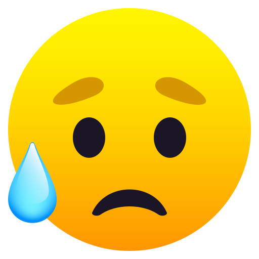 Rosto Triste, Mas Aliviado para JoyPixels 10.0