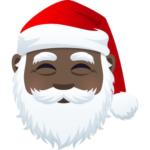 Санта-Клаус: дуже темний тон шкіри для JoyPixels 10.0