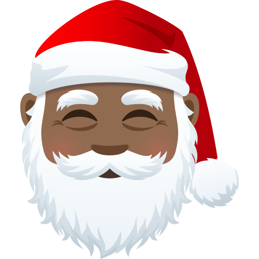 Papai Noel: Pele Morena Escura para JoyPixels 10.0