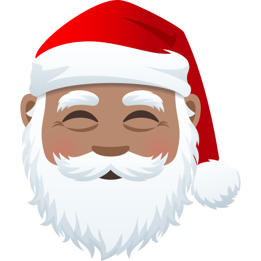 Papai Noel: Pele Morena para JoyPixels 10.0