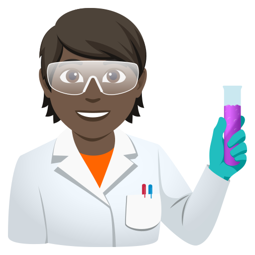 Вчений: дуже темний тон шкіри для JoyPixels 10.0