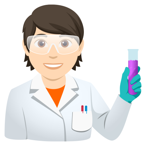 Cientista: Pele Clara para JoyPixels 10.0