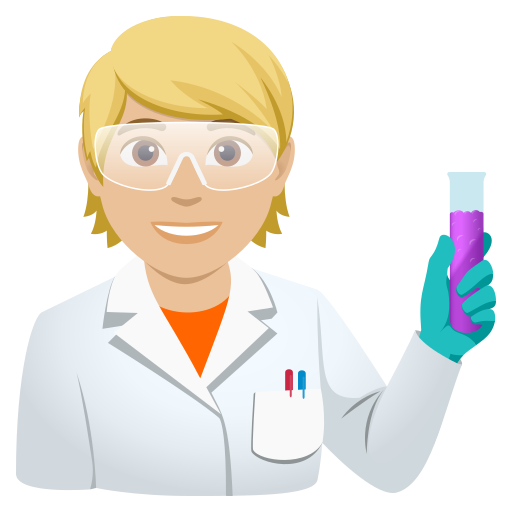 Cientista: Pele Morena Clara para JoyPixels 10.0