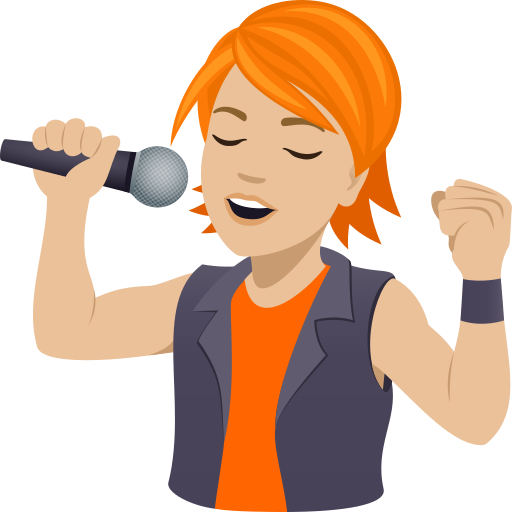 Cantor: Pele Morena Clara para JoyPixels 10.0