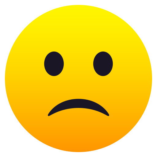 Rosto Meio Triste para JoyPixels 10.0