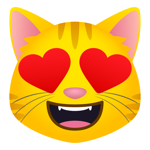 Smiling Cat with Heart-Eyes for JoyPixels 10.0