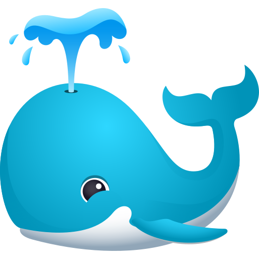 Baleia Esguichando Água para JoyPixels 10.0