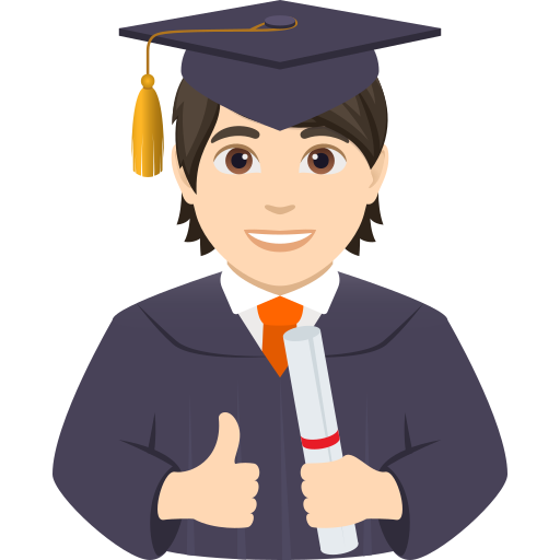 Учень: дуже світлий тон шкіри для JoyPixels 10.0