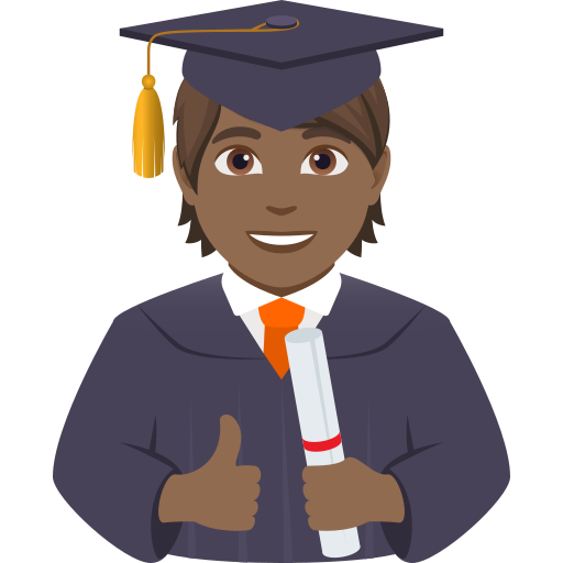 Учащийся: темный тон кожи для JoyPixels 10.0