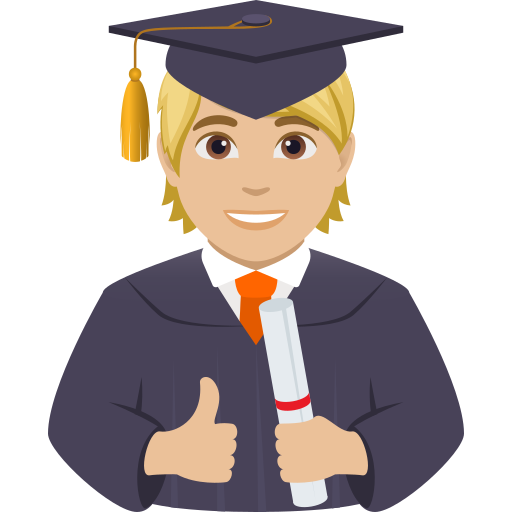 Учень: світлий тон шкіри для JoyPixels 10.0