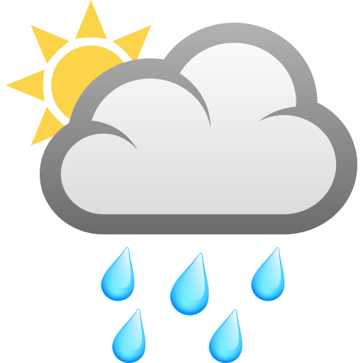 Zon achter regenwolk voor JoyPixels 10.0
