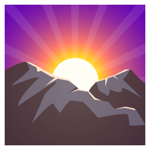 Aurora Sobre Montanhas para JoyPixels 10.0