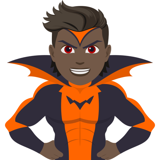 Supervilão: Pele Escura para JoyPixels 10.0