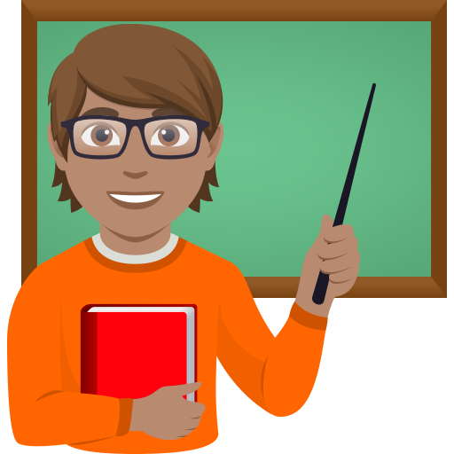 Professora Na Escola: Pele Morena para JoyPixels 10.0