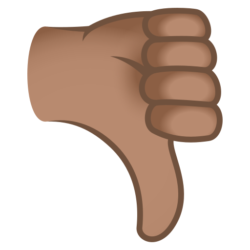 Великий палець вниз: середній тон шкіри для JoyPixels 10.0