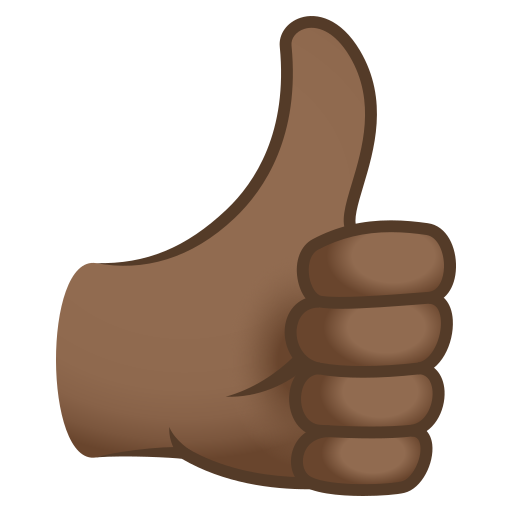 Polegar Para Cima: Pele Morena Escura para JoyPixels 10.0