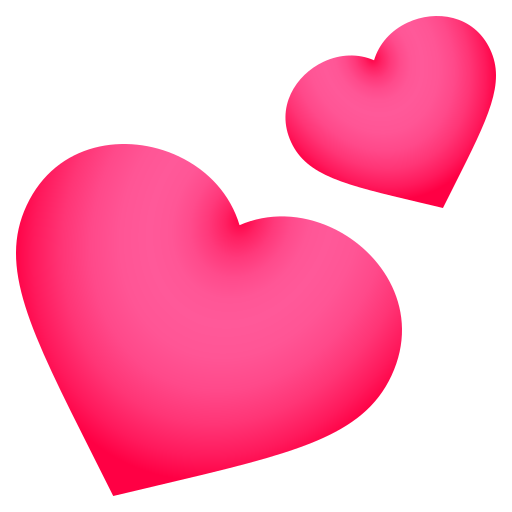 Два серця для JoyPixels 10.0