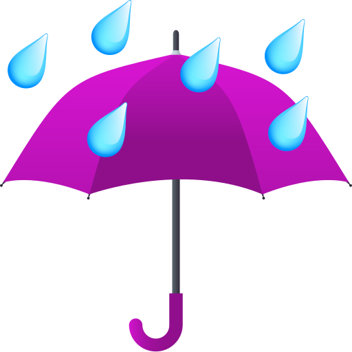 Umbrella with Rain Drops for JoyPixels 10.0