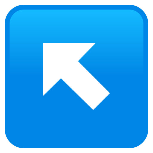 Seta Para Cima E Para A Esquerda para JoyPixels 10.0