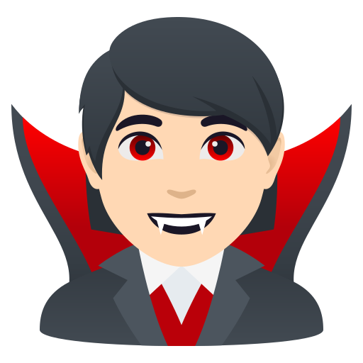 Vampiro: Pele Clara para JoyPixels 10.0