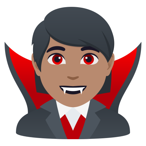 Vampiro: Pele Morena para JoyPixels 10.0