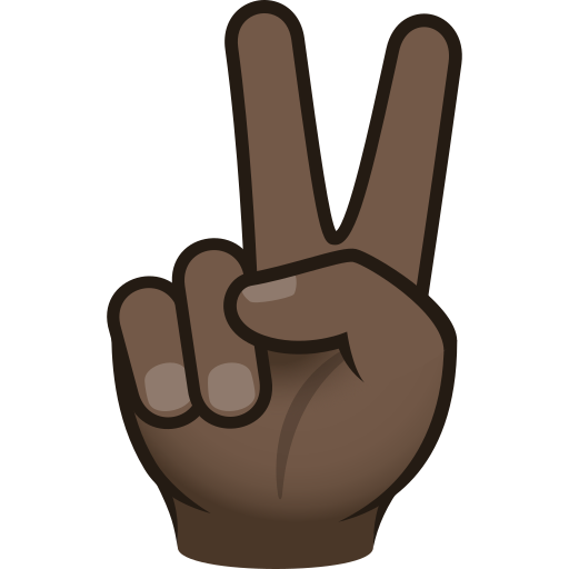 Mão Em V De Vitória: Pele Escura para JoyPixels 10.0
