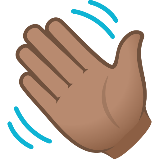 Махає рукою: середній тон шкіри для JoyPixels 10.0