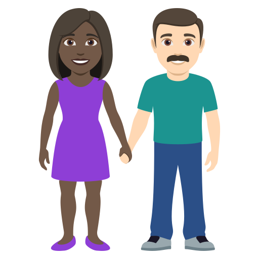 Mulher And Homem Holding Hands: Pele Escura, Pele Clara para JoyPixels 10.0